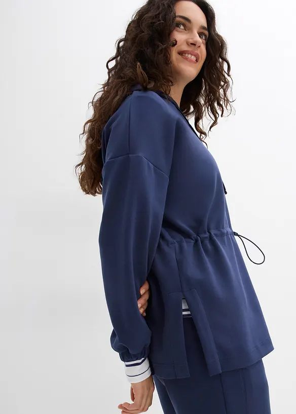 Felpa lunga in morbido tessuto effetto neoprene, bonprix