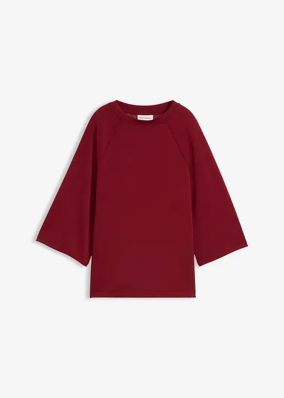 T-shirt boxy effetto neoprene con inserto elastico, bonprix