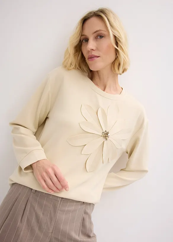 Felpa con applicazione, bonprix