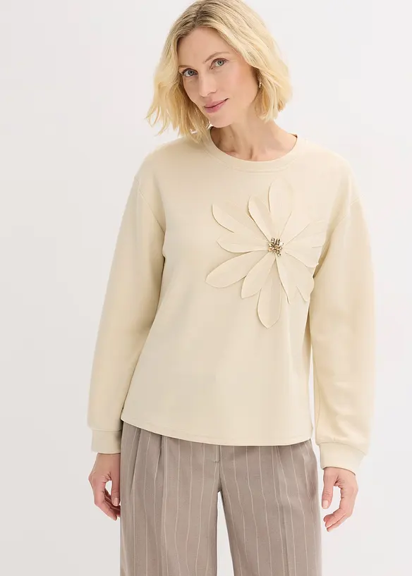 Felpa con applicazione, bonprix