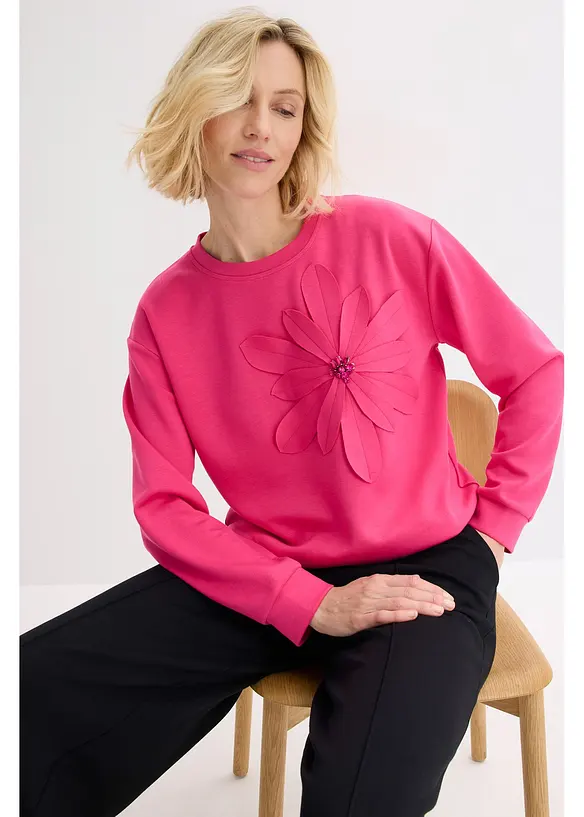 Felpa con applicazione, bonprix