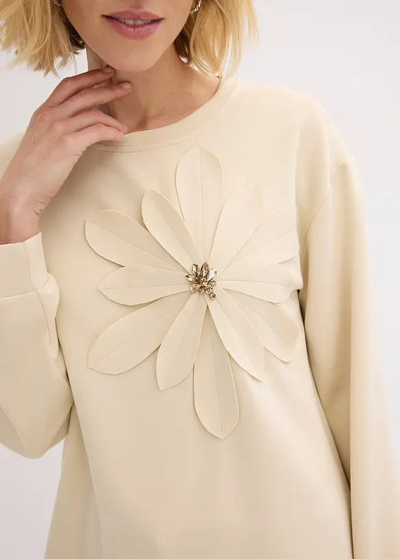 Felpa con applicazione, bonprix