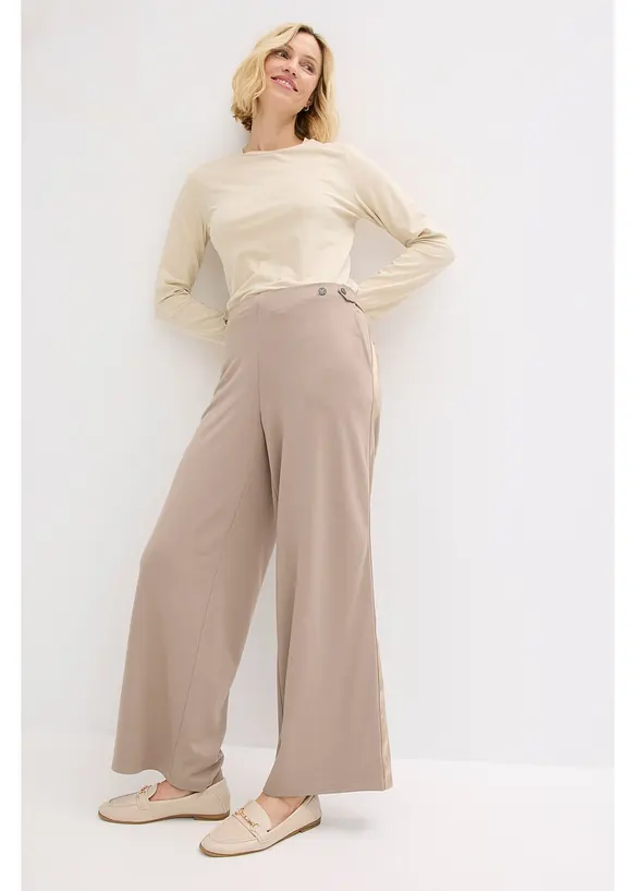 Pantaloni in jersey con traversina decorativa, bonprix