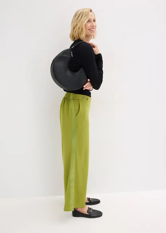 Pantaloni in jersey con traversina decorativa, bonprix