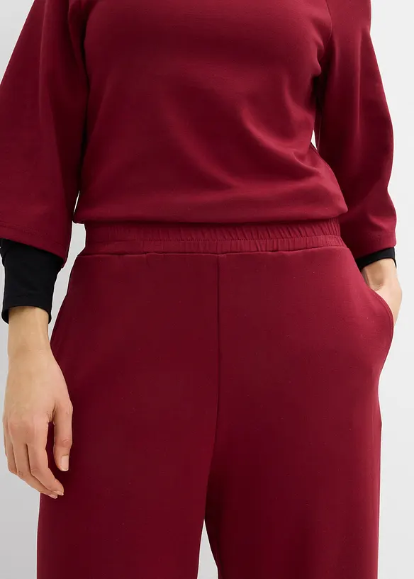 Pantaloni barrel in jersey effetto neoprene, bonprix