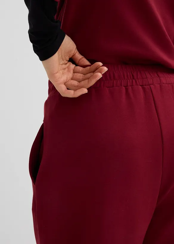 Pantaloni barrel in jersey effetto neoprene, bonprix