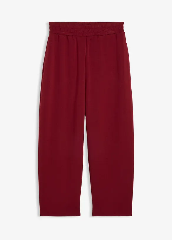 Pantaloni barrel in jersey effetto neoprene, bonprix