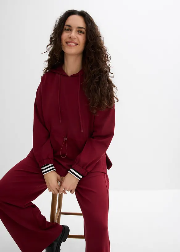 Felpa lunga in morbido tessuto effetto neoprene, bonprix