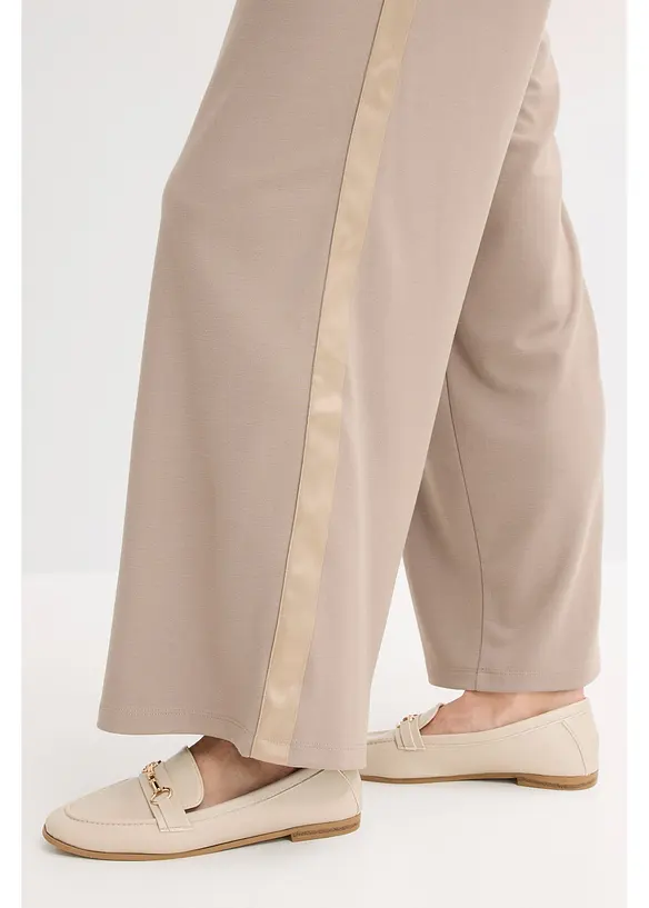Pantaloni in jersey con traversina decorativa, bonprix