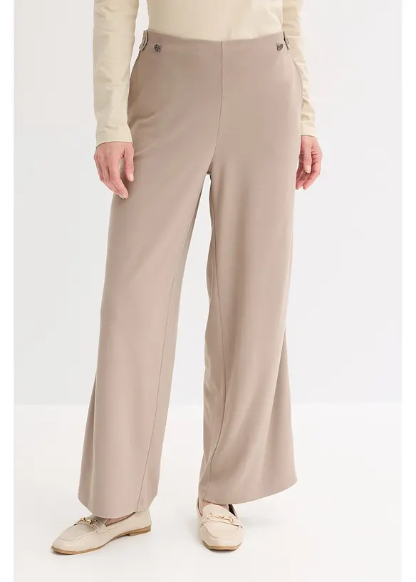 Pantaloni in jersey con traversina decorativa, bonprix