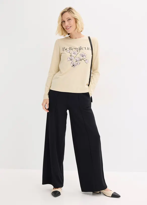 Maglia a maniche lunghe con cotone biologico, bonprix