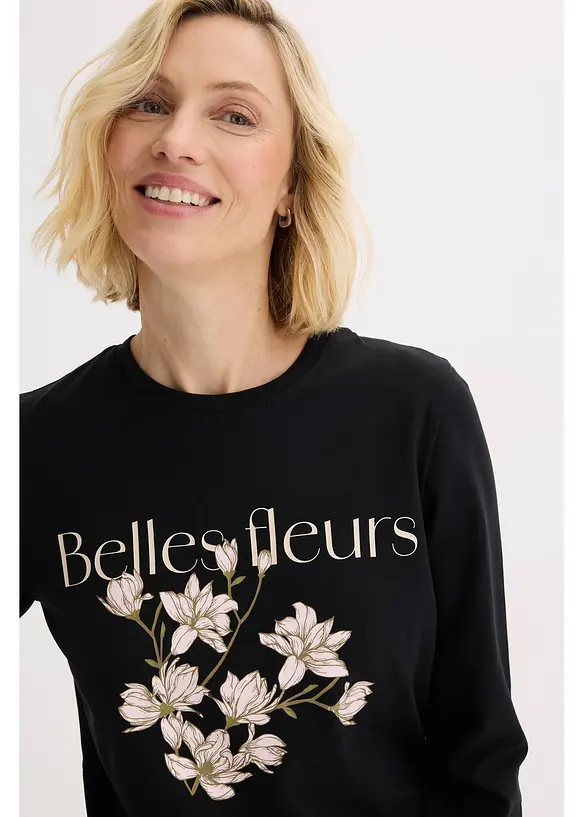 Maglia a maniche lunghe con cotone biologico, bonprix