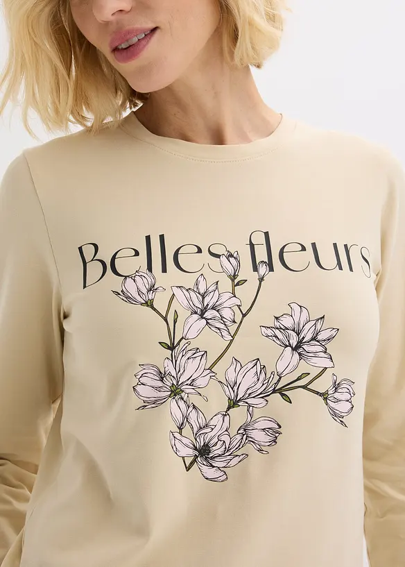 Maglia a maniche lunghe con cotone biologico, bonprix