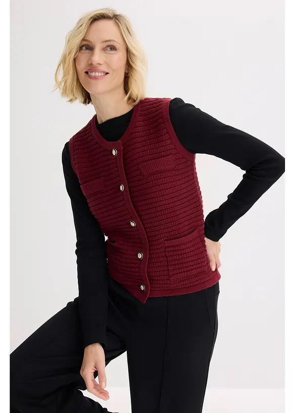 Gilet in maglia di misto viscosa, bonprix