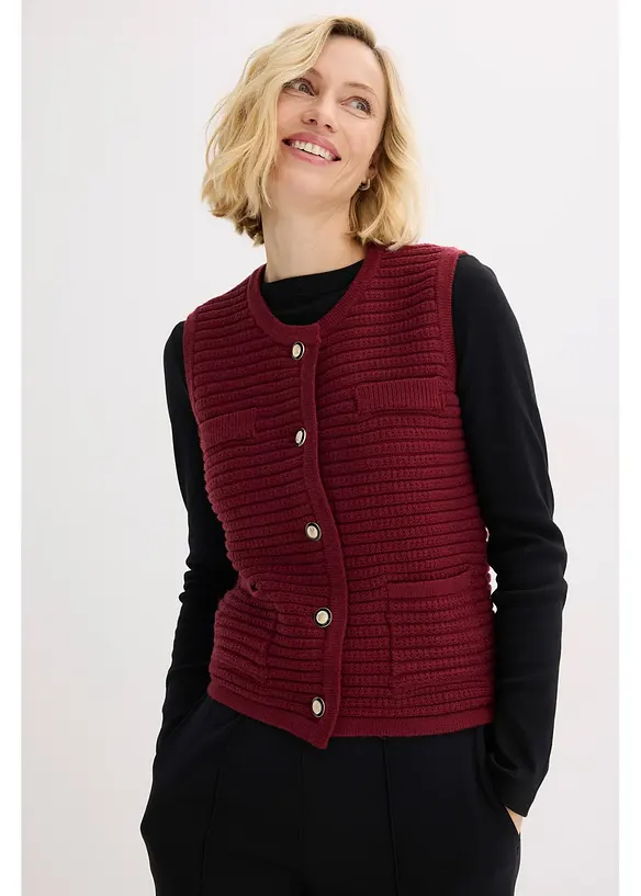 Gilet in maglia di misto viscosa, bonprix