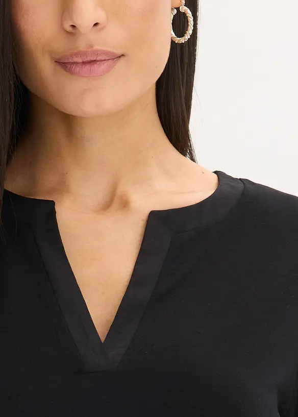 Maglia a maniche lunghe con spacchi a fondo manica, bonprix