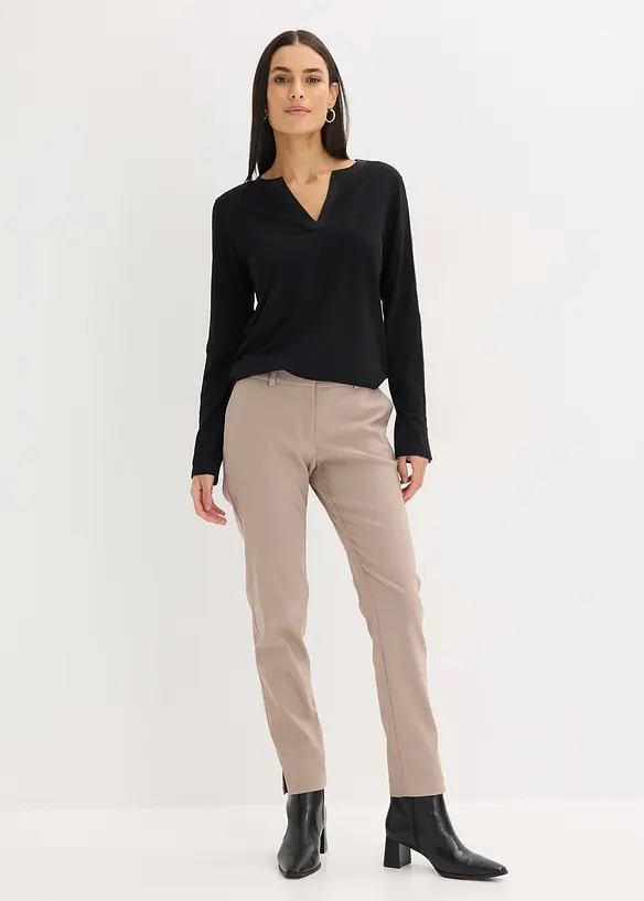 Maglia a maniche lunghe con spacchi a fondo manica, bonprix