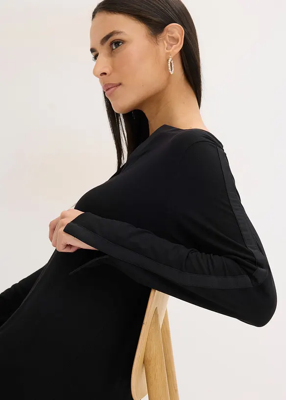 Maglia a maniche lunghe con spacchi a fondo manica, bonprix