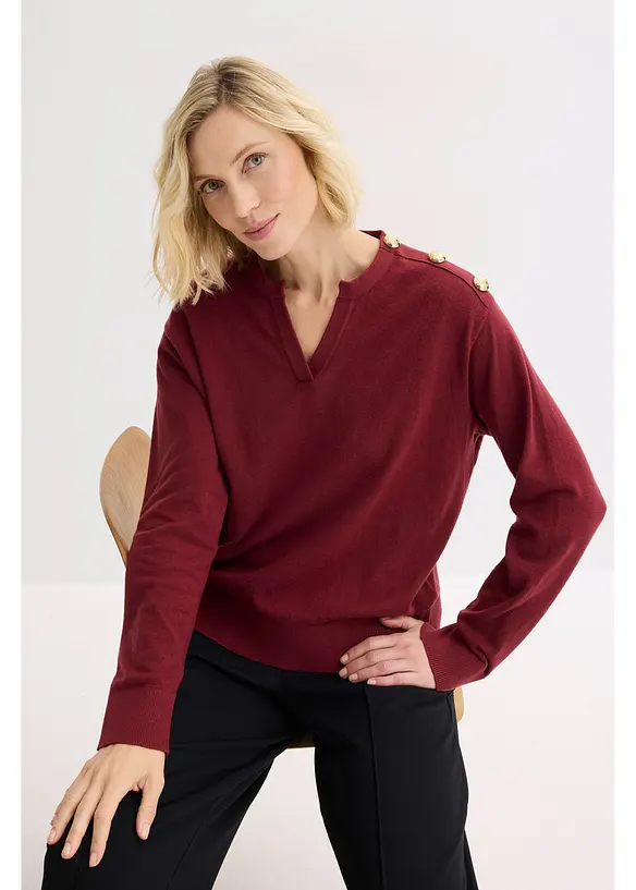 Maglione con bottoni, bonprix