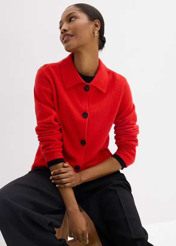 Cardigan in misto viscosa, bonprix