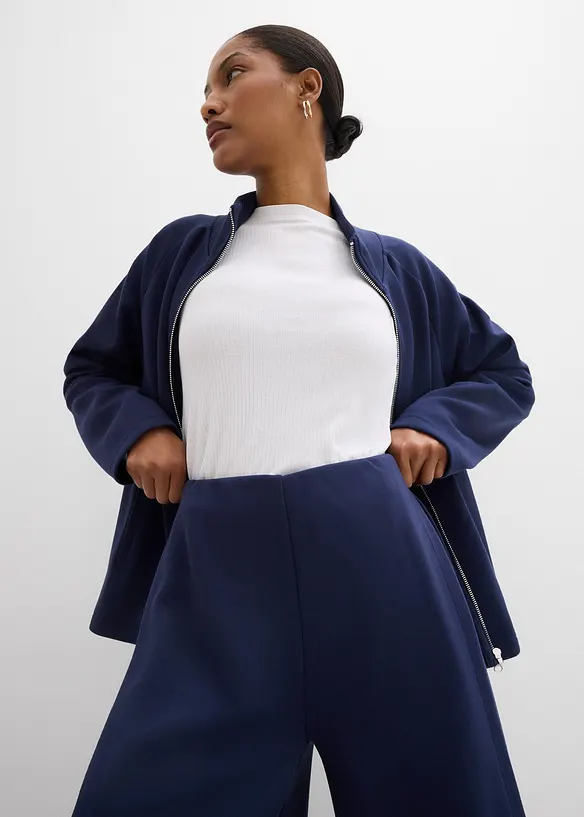 Pantaloni larghi con pieghe laterali, bonprix