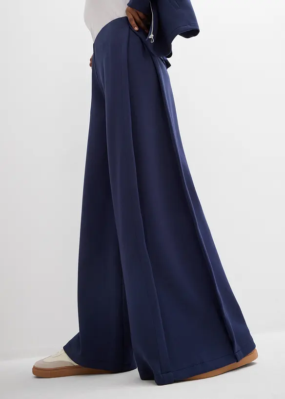 Pantaloni larghi con pieghe laterali, bonprix