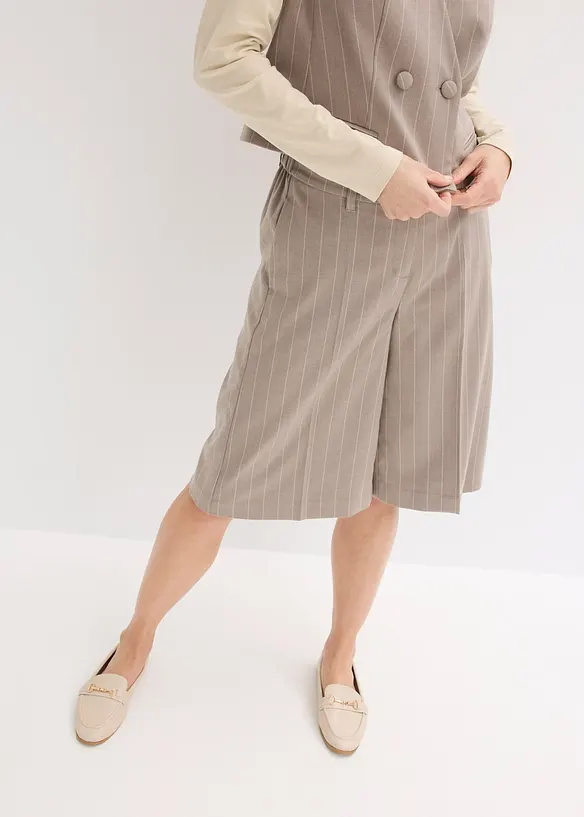 Bermuda gessati con pinces, bonprix