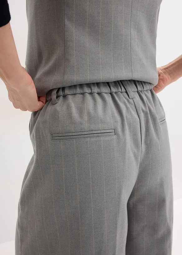 Bermuda gessati con pinces, bonprix