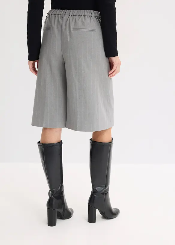 Bermuda gessati con pinces, bonprix