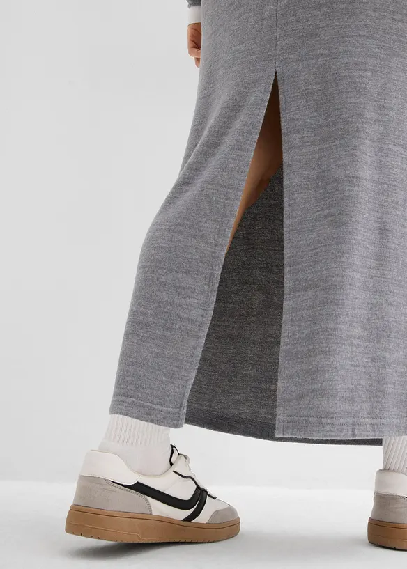 Gonna in felpa effetto maglia, bonprix