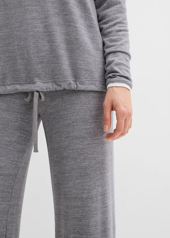 Felpa oversize effetto maglia, bonprix