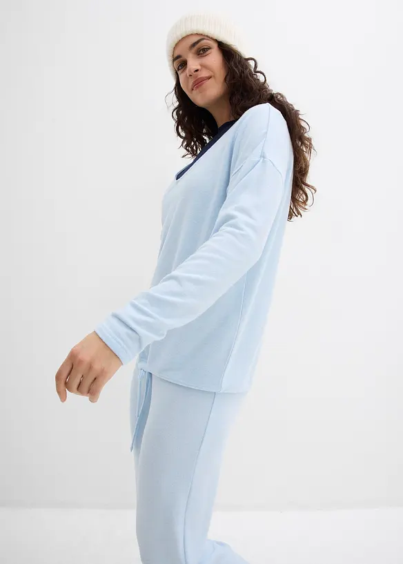 Felpa oversize effetto maglia, bonprix