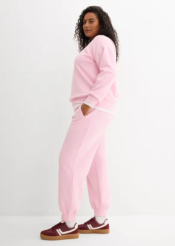 Pantaloni da jogging in morbido tessuto effetto neoprene, bonprix