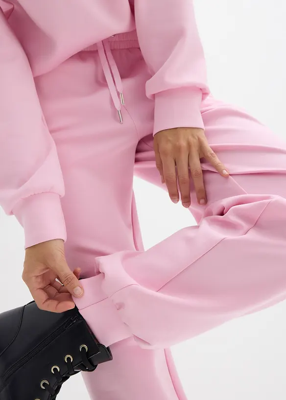 Pantaloni da jogging in morbido tessuto effetto neoprene, bonprix