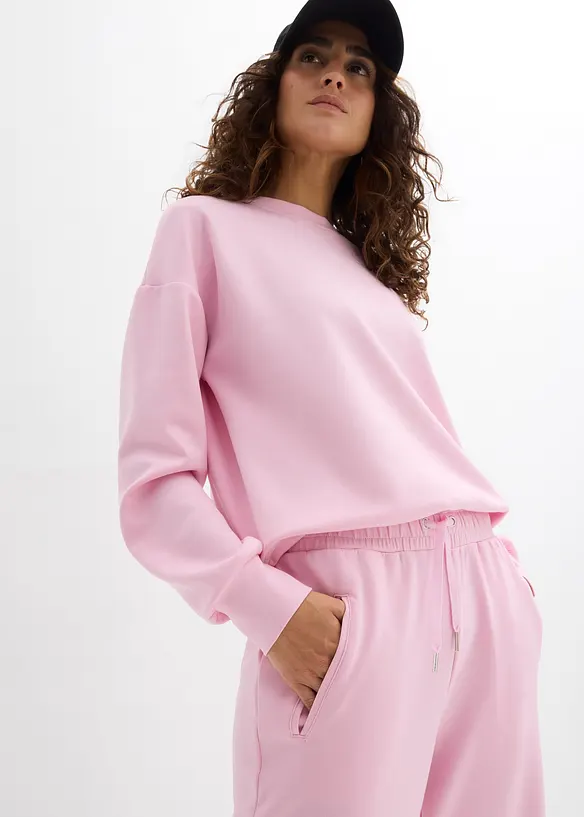 Pantaloni da jogging in morbido tessuto effetto neoprene, bonprix