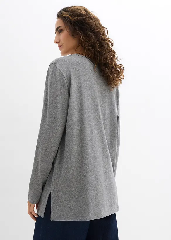 Maglia lunga in puro cotone biologico, bonprix
