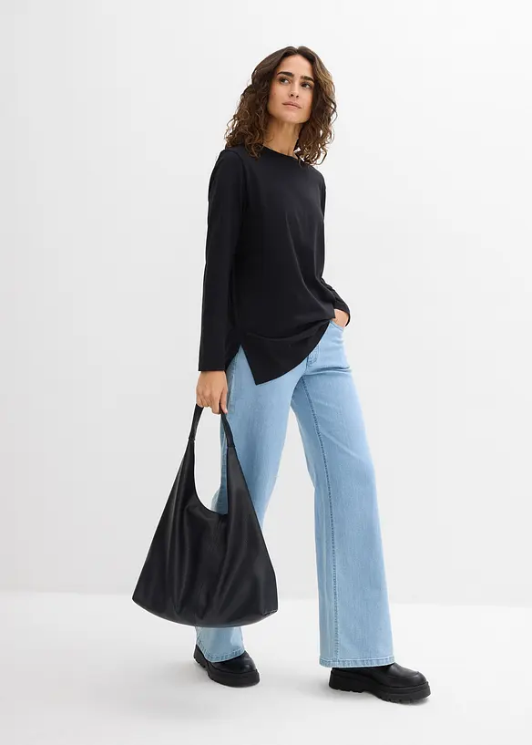 Maglia lunga in puro cotone biologico, bonprix