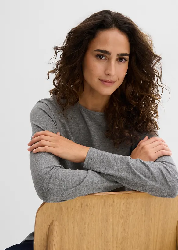 Maglia lunga in puro cotone biologico, bonprix