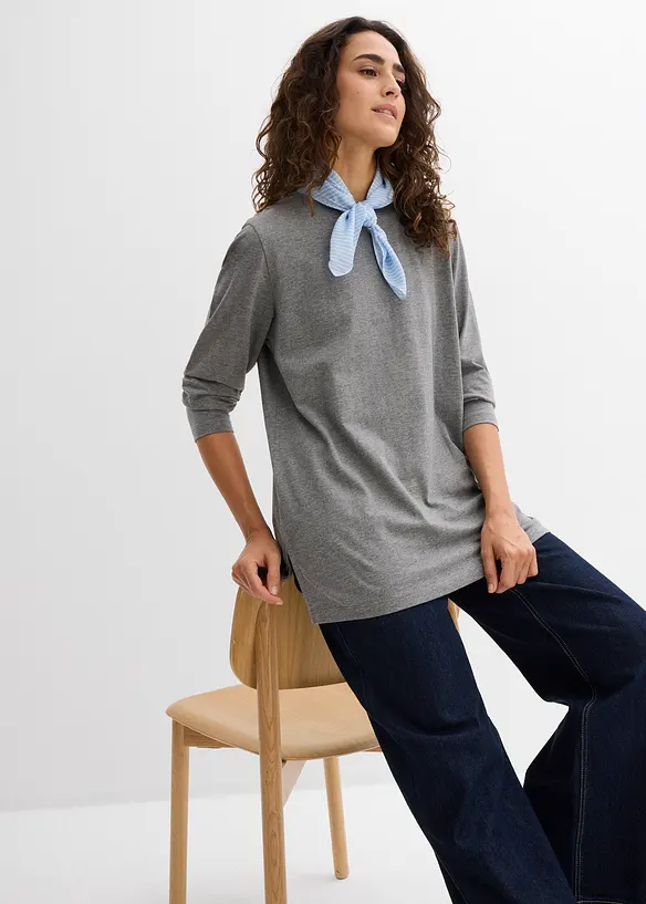 Maglia lunga in puro cotone biologico, bonprix