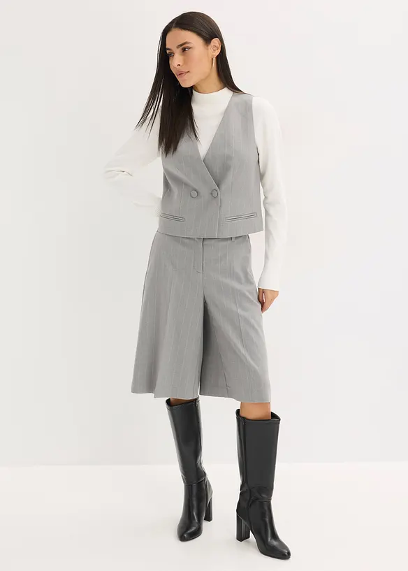 Gilet gessato in stile sartoriale, bonprix