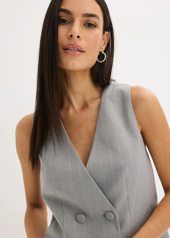 Gilet gessato in stile sartoriale, bonprix