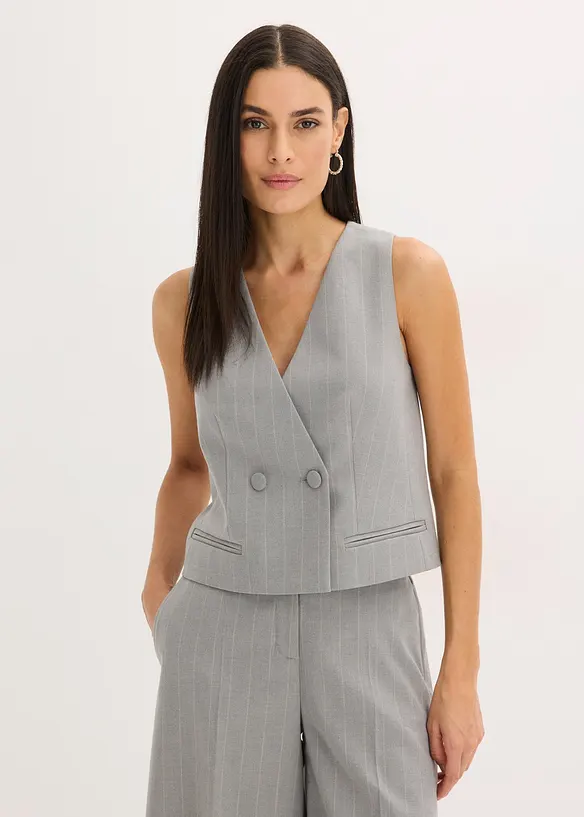 Gilet gessato in stile sartoriale, bonprix