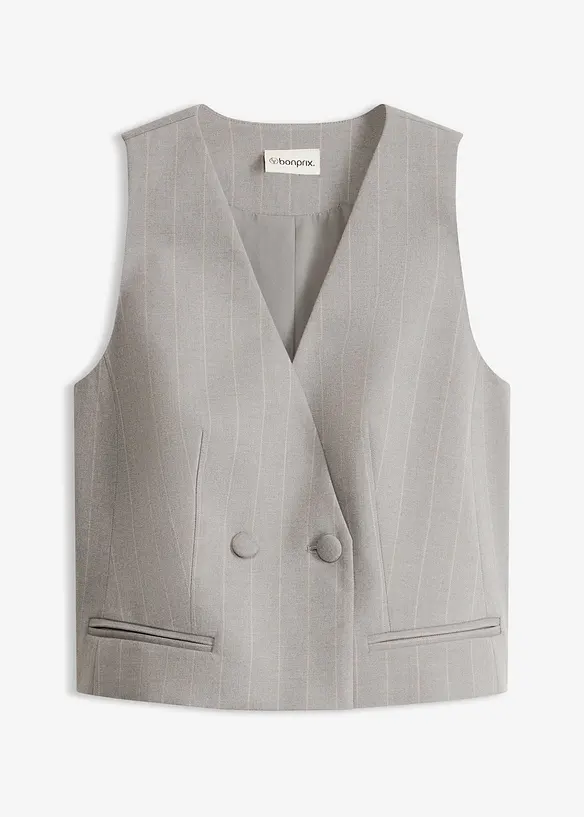 Gilet gessato in stile sartoriale, bonprix