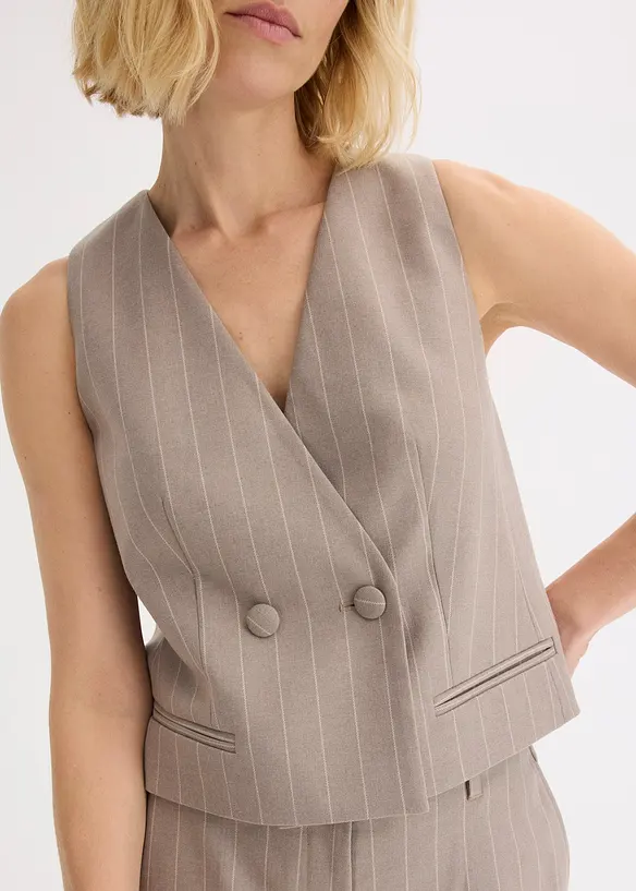 Gilet gessato in stile sartoriale, bonprix