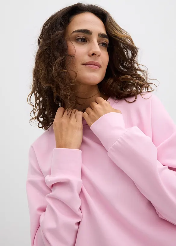 Felpa in morbido tessuto effetto neoprene, bonprix