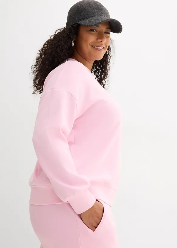 Felpa in morbido tessuto effetto neoprene, bonprix