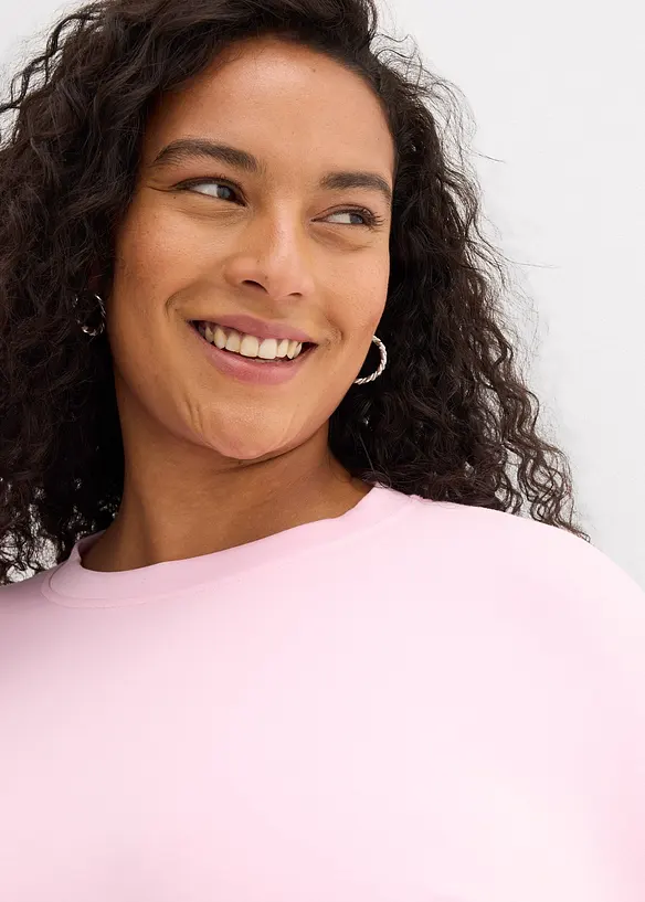 Felpa in morbido tessuto effetto neoprene, bonprix