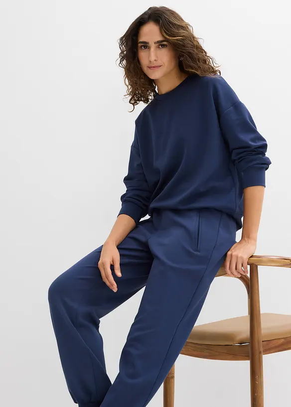 Felpa in morbido tessuto effetto neoprene, bonprix