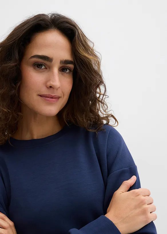 Felpa in morbido tessuto effetto neoprene, bonprix