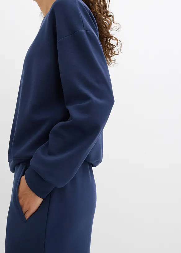 Felpa in morbido tessuto effetto neoprene, bonprix